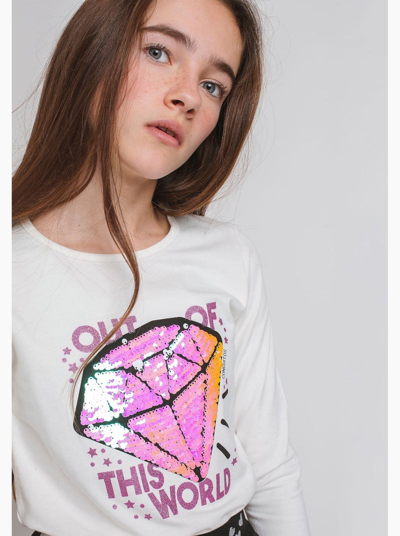 Camiseta conguitos Branco - Kiabi
