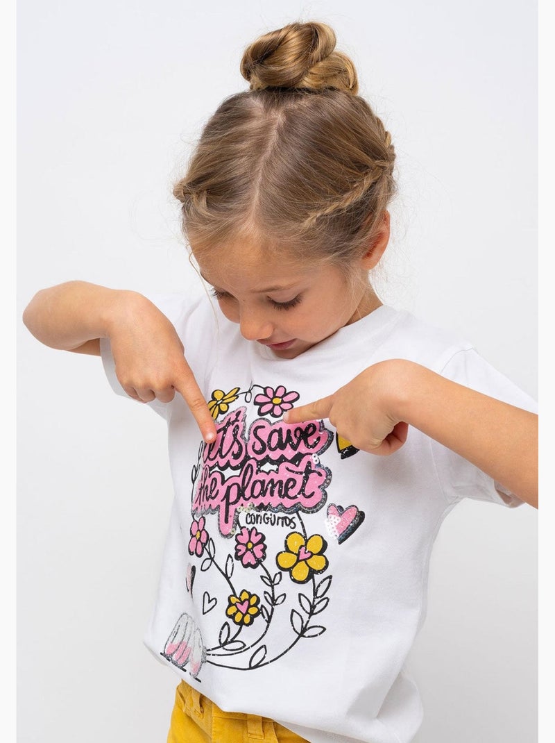 Camiseta conguitos Branco - Kiabi