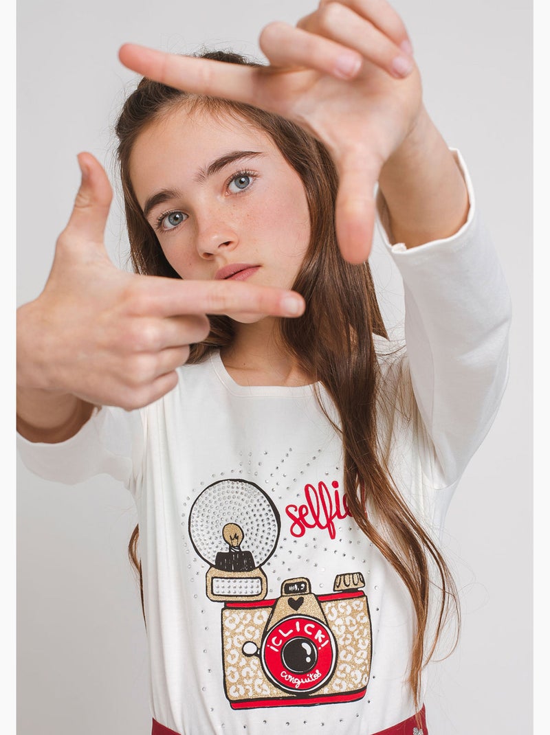 Camiseta conguitos Branco - Kiabi