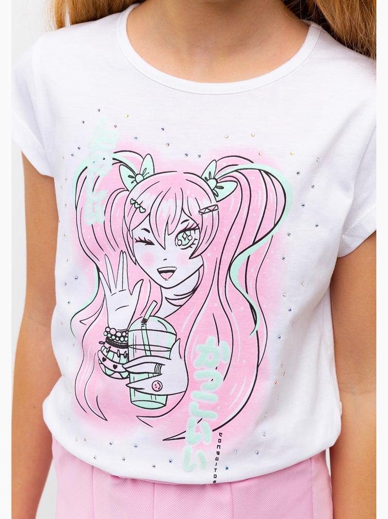Camiseta conguitos Branco - Kiabi