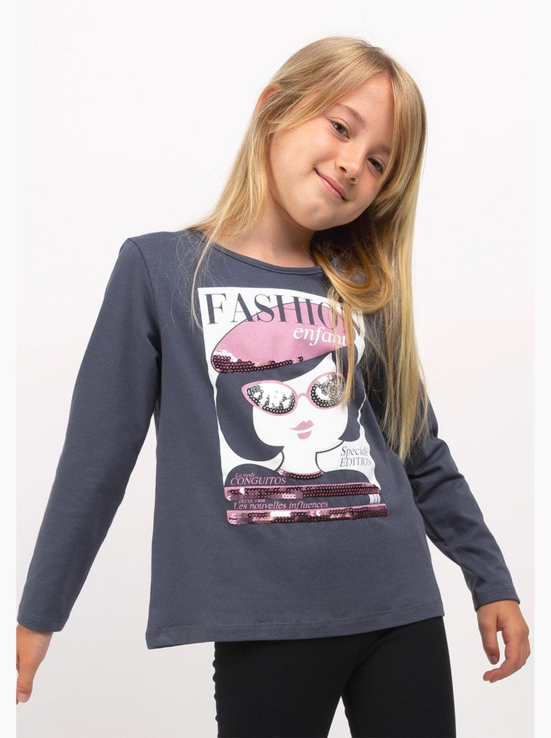 Camiseta conguitos Cinza-cinza - Kiabi