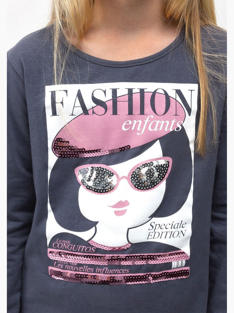 Camiseta conguitos Cinza-cinza - Kiabi