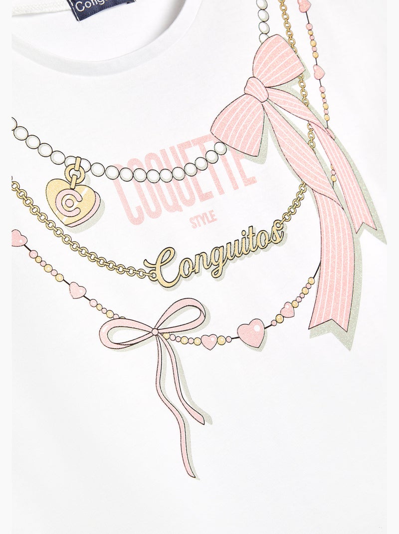 Camiseta conguitos coquette Branco - Kiabi