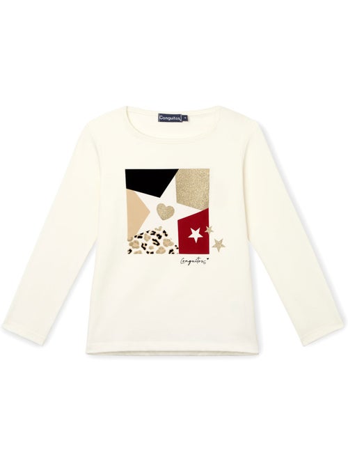 Camiseta conguitos estampado estrella - Kiabi