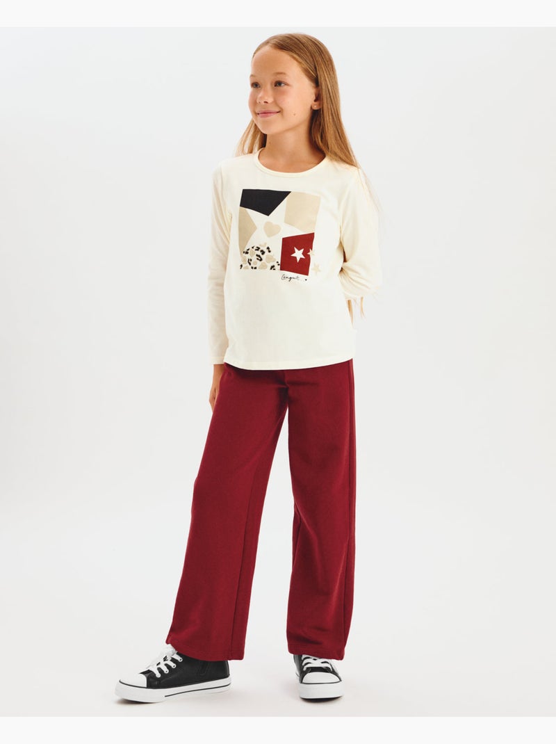 Camiseta conguitos estampado estrella Branco - Kiabi
