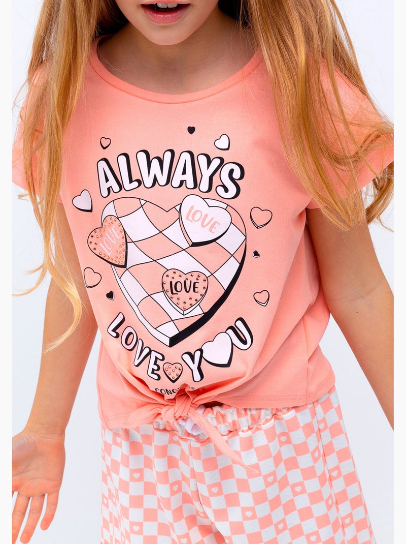 Camiseta conguitos Laranja - Kiabi
