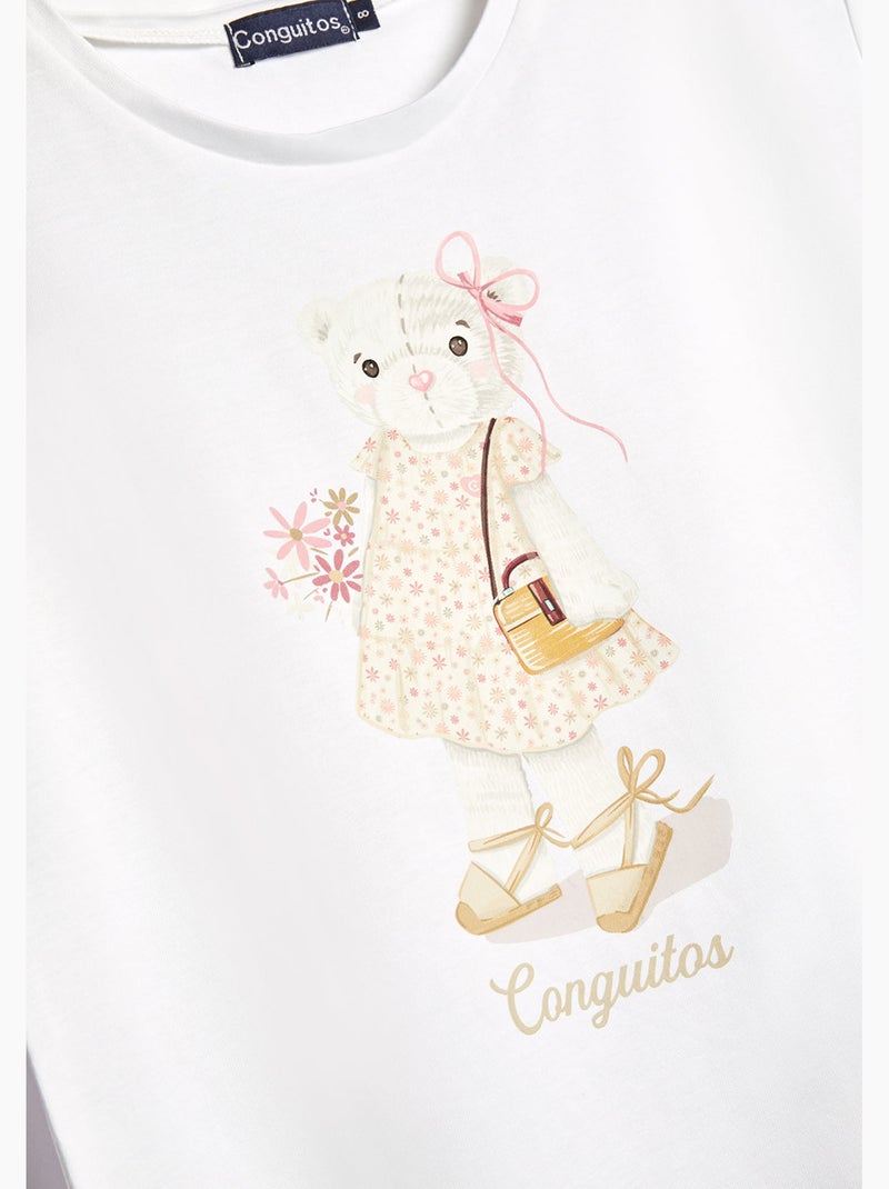 Camiseta conguitos osito Branco - Kiabi