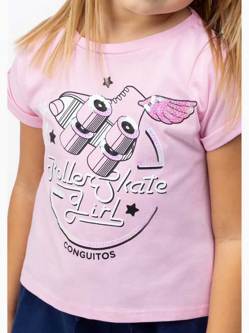 Camiseta conguitos Rosa - Kiabi
