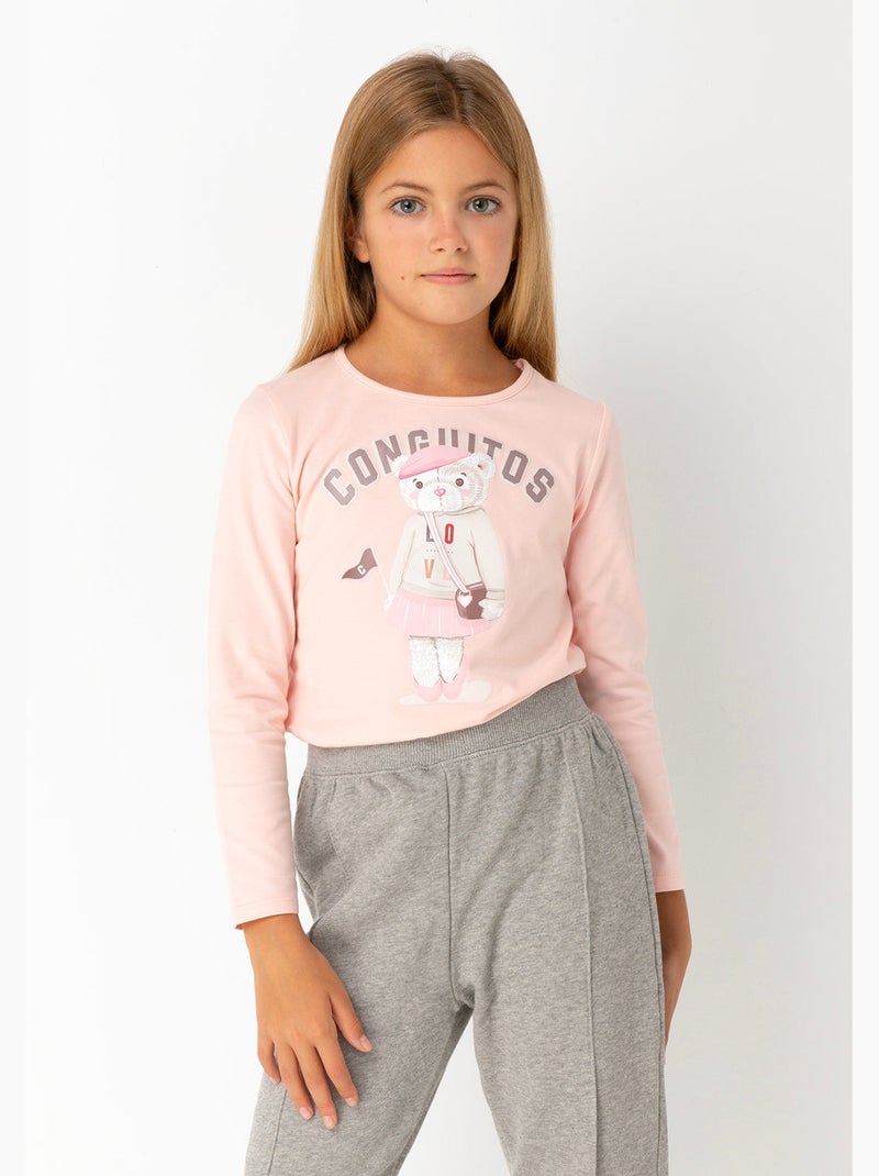 Camiseta conguitos Rosa - Kiabi
