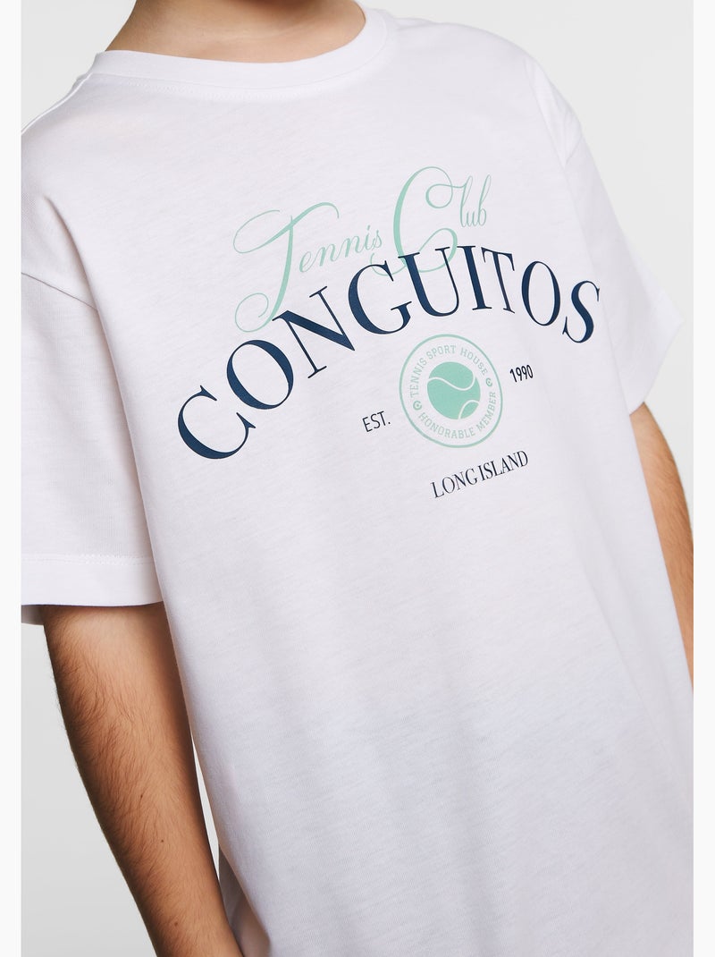Camiseta conguitos tenis Branco - Kiabi