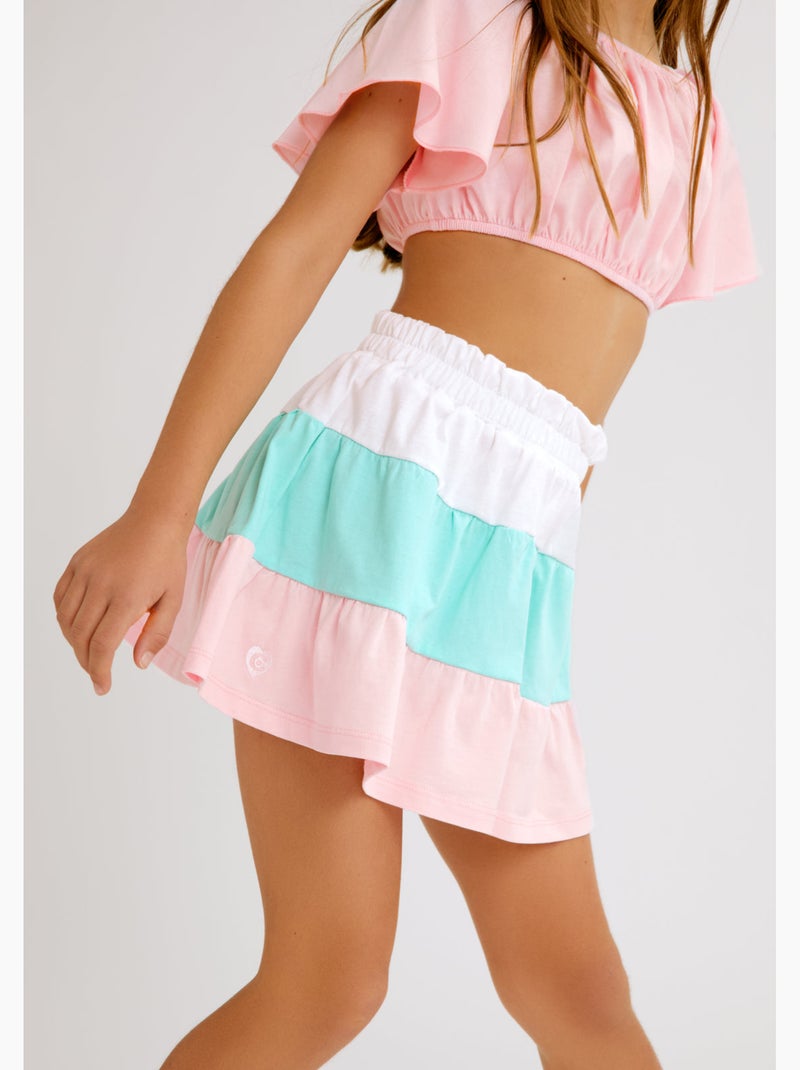 Camiseta conguitos top shoulder camiseta Rosa - Kiabi
