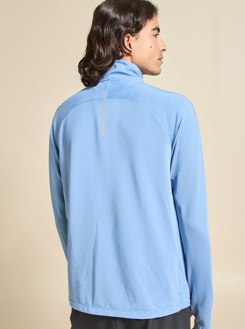 Camiseta desportiva com gola alta com fecho - (ekstract) - Kiabi Camiseta desportiva com gola alta com fecho - (ekstract) - Kiabi