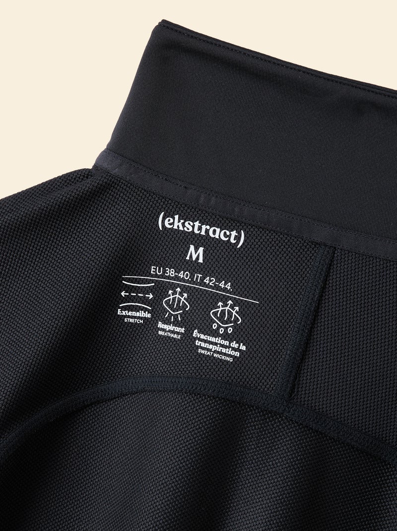 Camiseta desportiva com gola alta com fecho - (ekstract) Preto - Kiabi