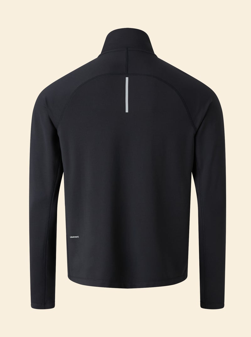Camiseta desportiva com gola alta com fecho - (ekstract) Preto - Kiabi