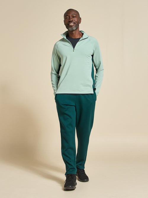 Camiseta desportiva com gola alta com fecho - (ekstract) - Kiabi