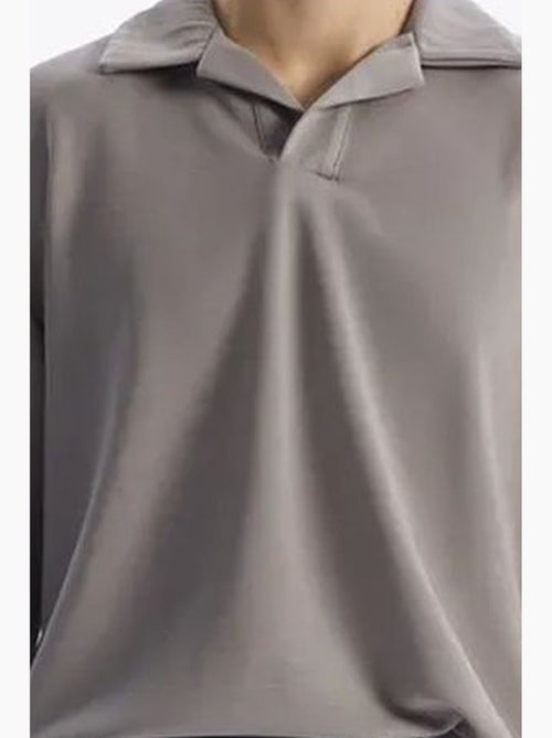 Camiseta gola aberta manga comprida larga giesto - Kiabi Camiseta gola aberta manga comprida larga giesto - Kiabi