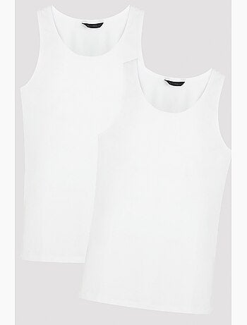 Camiseta interior masculina com alças largas, pack de 2 penti
