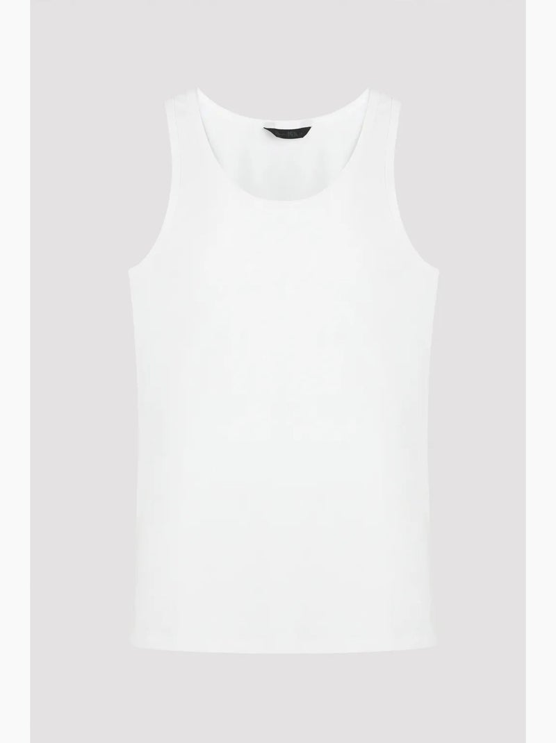 Camiseta interior masculina com alças largas, pack de 2 penti Branco - Kiabi