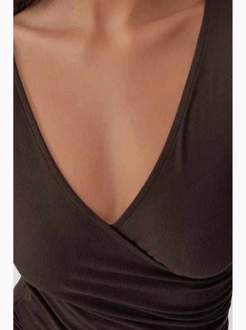 Camiseta justa decote em v macia manga comprida hiccup - Kiabi