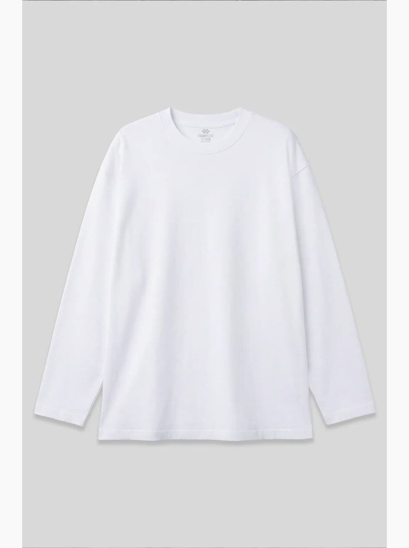 Camiseta manga comprida algodão elastano tommy Branco - Kiabi