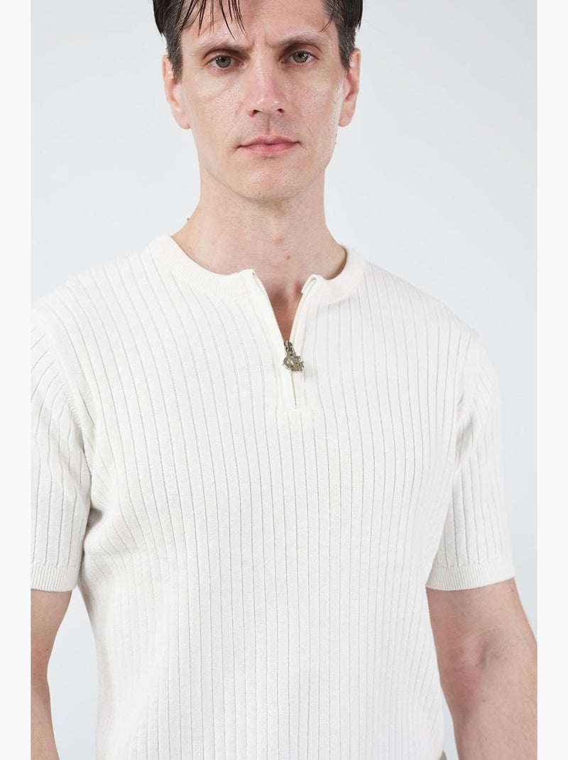 Camiseta masculina giesto Branco sujo - Kiabi