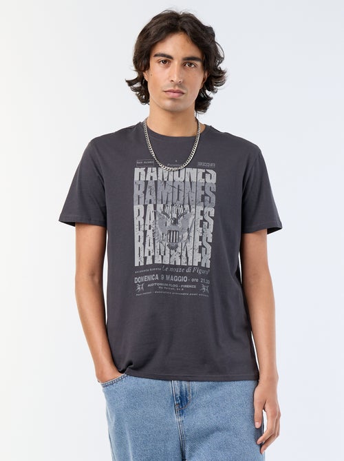 Camiseta 'Ramones' de manga curta - Kiabi