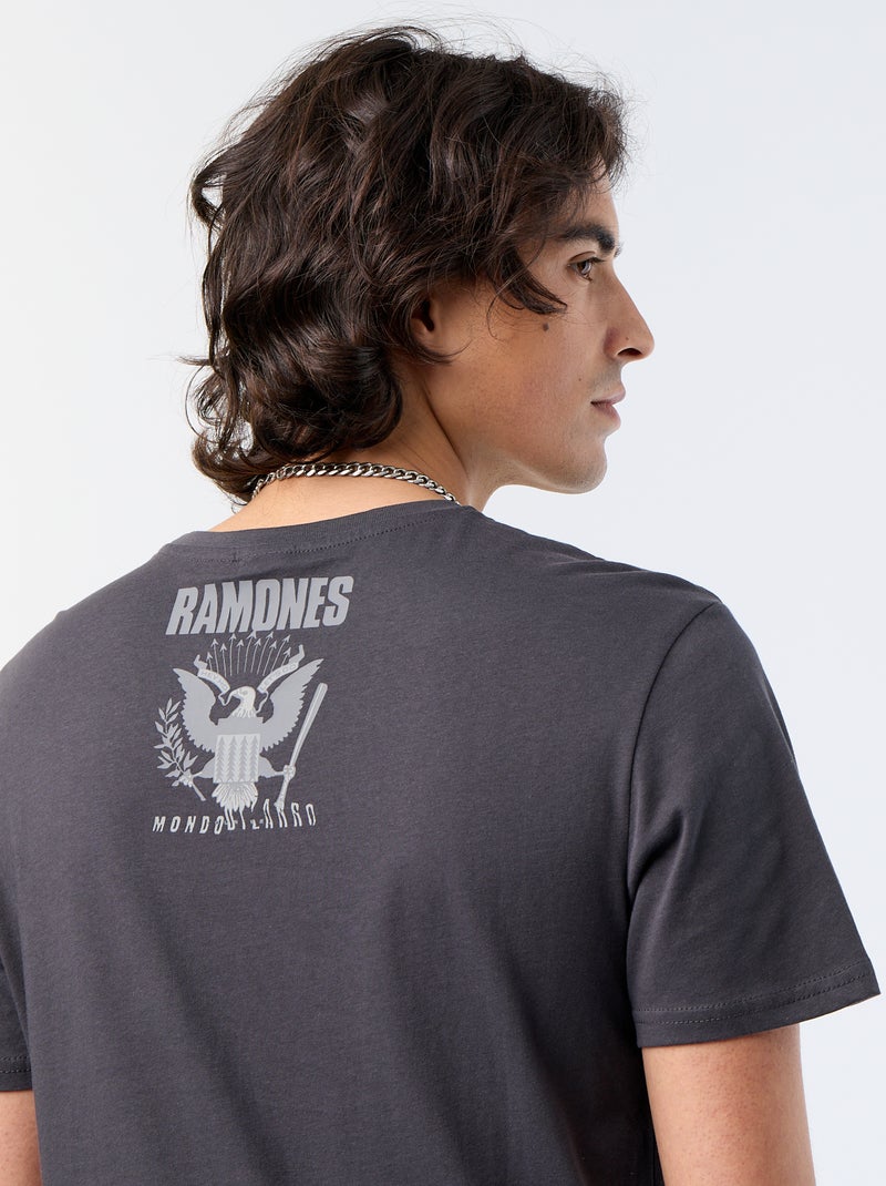 Camiseta 'Ramones' de manga curta Preto - Kiabi