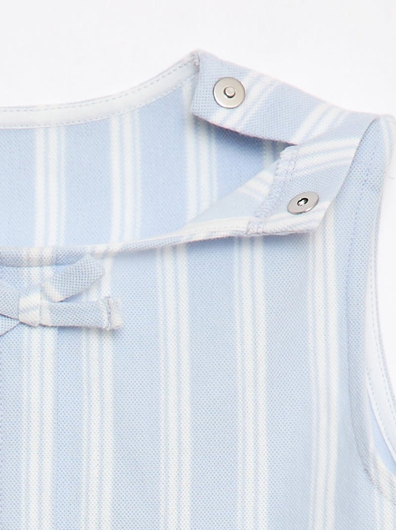 Camiseta sem mangas com laços decorativos - coleção fácil de vestir Azul - Kiabi