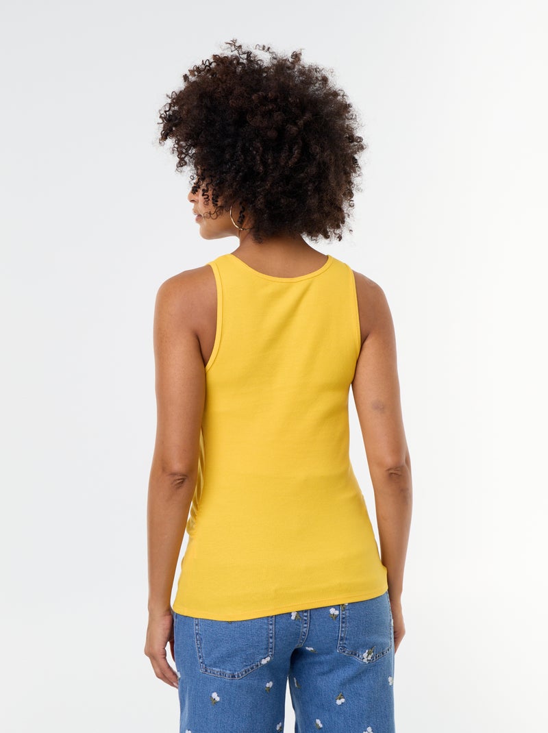 Camisete de gravidez com cavas americanas Amarelo - Kiabi