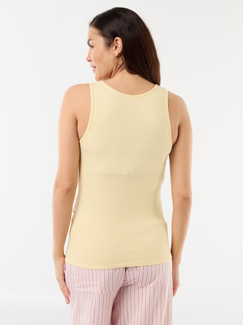 Camisete de gravidez com cavas americanas Amarelo - Kiabi