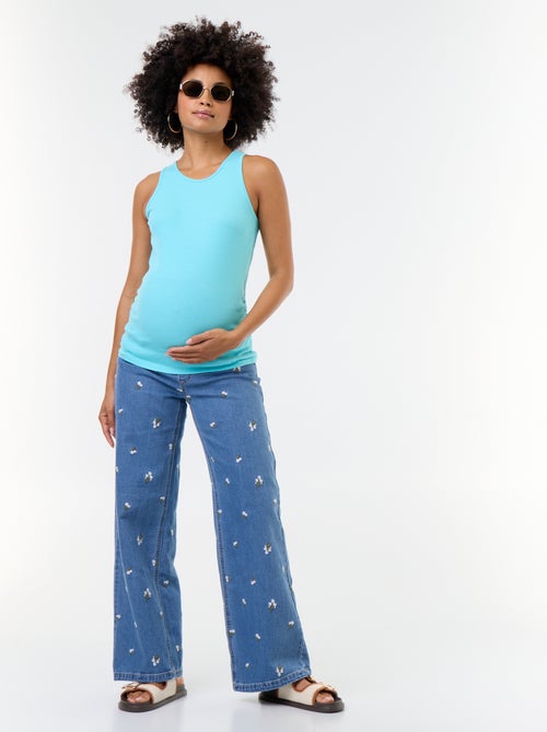 Camisete de gravidez com cavas americanas - Kiabi Camisete de gravidez com cavas americanas - Kiabi