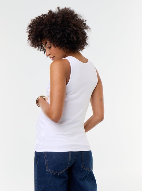 Camisete de gravidez com cavas americanas - Kiabi Camisete de gravidez com cavas americanas - Kiabi