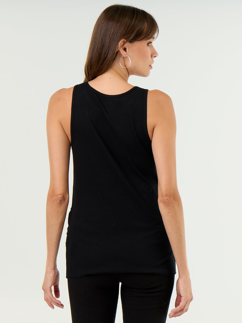 Camisete de gravidez com cavas americanas Preto - Kiabi