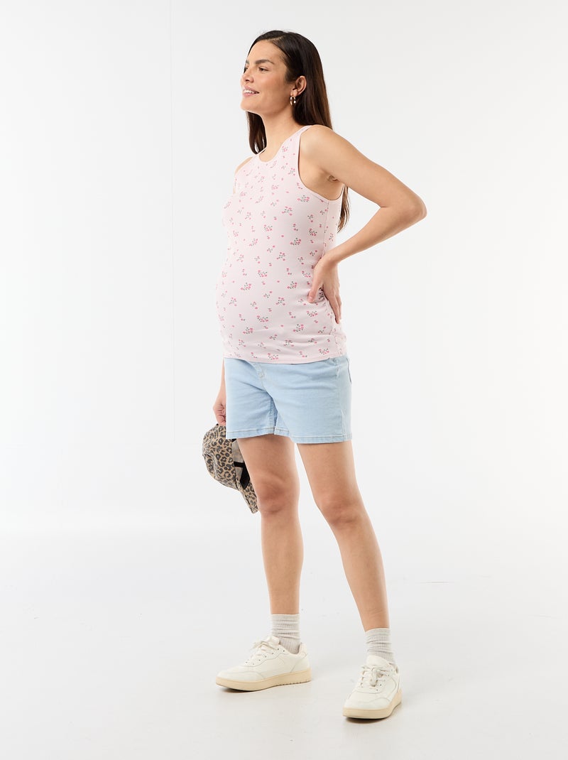 Camisete de gravidez com cavas americanas Rosa - Kiabi
