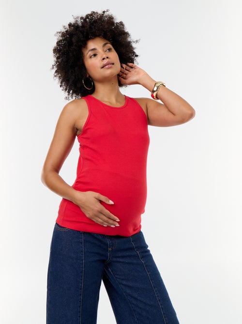 Camisete de gravidez com cavas americanas - Kiabi Camisete de gravidez com cavas americanas - Kiabi