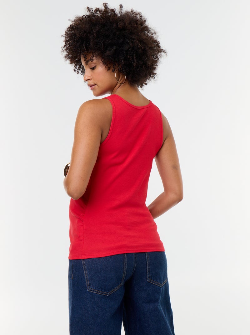Camisete de gravidez com cavas americanas Vermelho - Kiabi