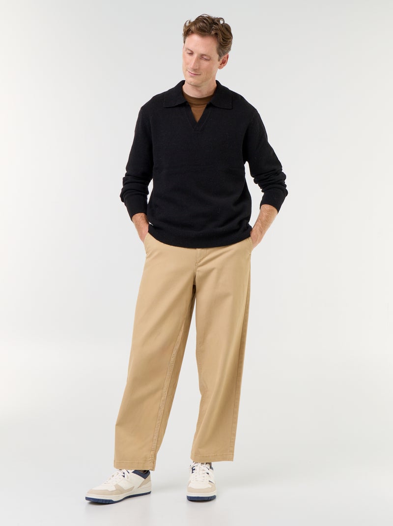 Camisola 100% lã - Premium Preto - Kiabi