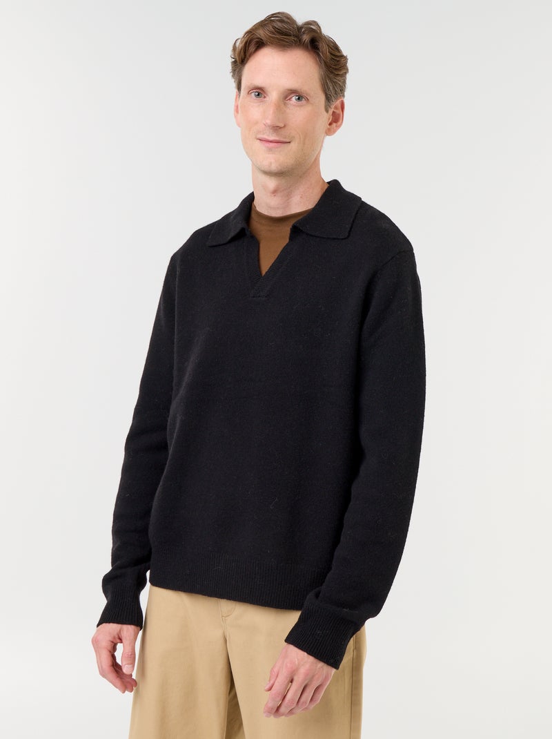 Camisola 100% lã - Premium Preto - Kiabi