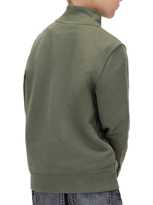Camisola 1/4 Fecho Verde Menino Calvin Klein Jeans - Kiabi
