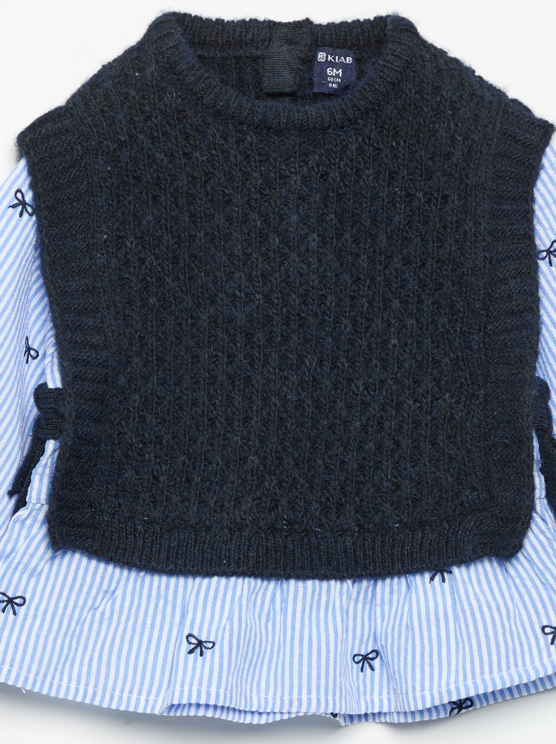 Camisola 2 em 1 Azul - Kiabi