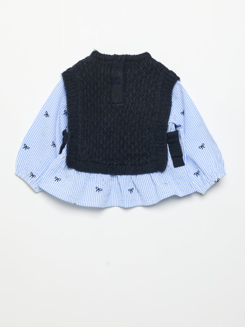 Camisola 2 em 1 Azul - Kiabi