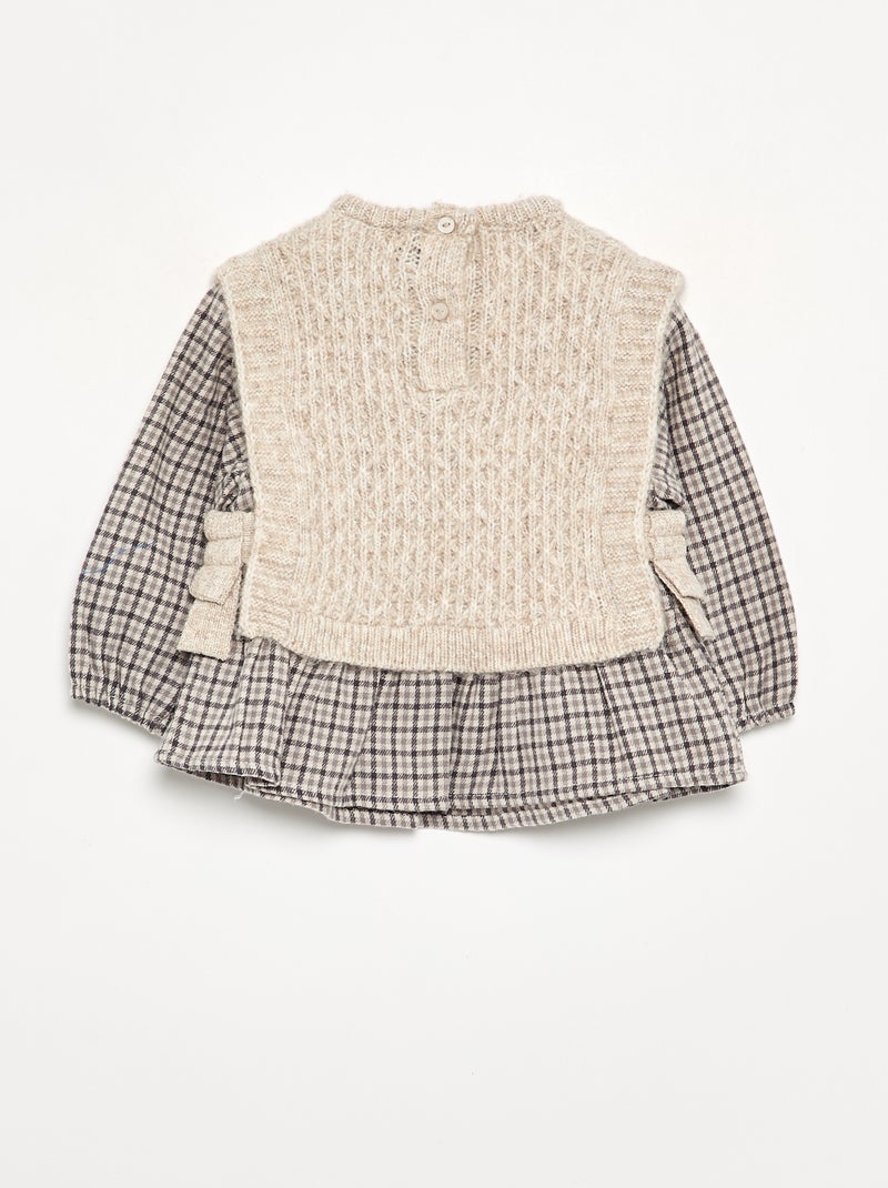 Camisola 2 em 1 Cinza - Kiabi