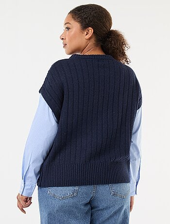 Camisola 2-em-1 com camisa