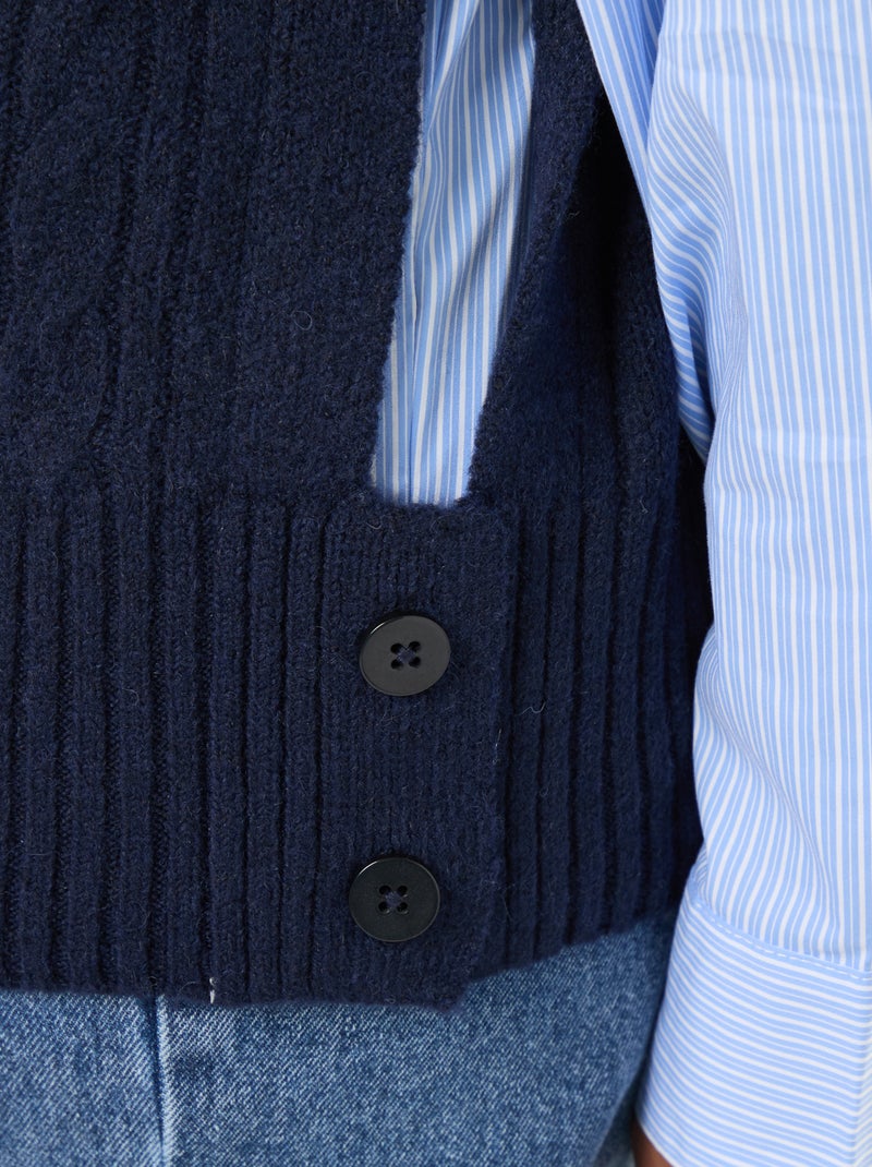 Camisola 2-em-1 com camisa Azul - Kiabi