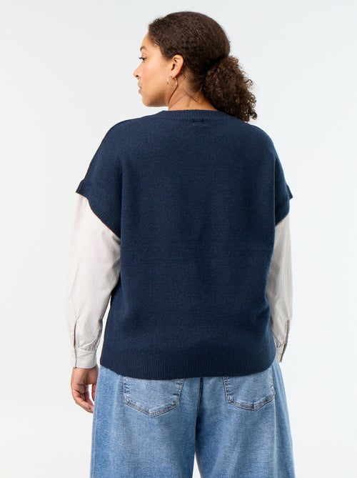 Camisola 2-em-1 com camisa - Kiabi