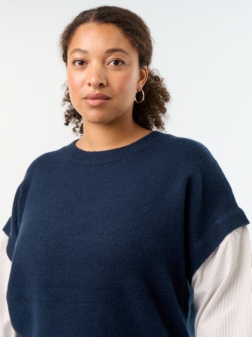 Camisola 2-em-1 com camisa - Kiabi