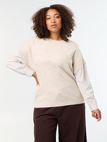 Camisola 2-em-1 com camisa