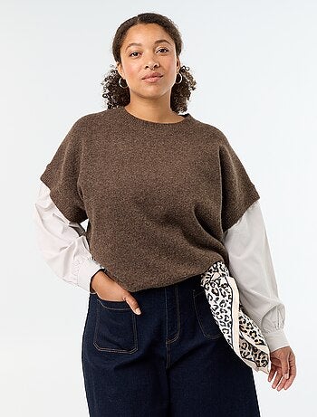 Camisola 2-em-1 com camisa