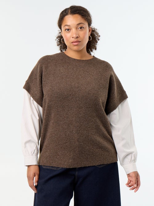 Camisola 2-em-1 com camisa - Kiabi