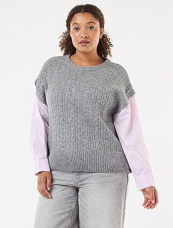 Camisola 2-em-1 com camisa